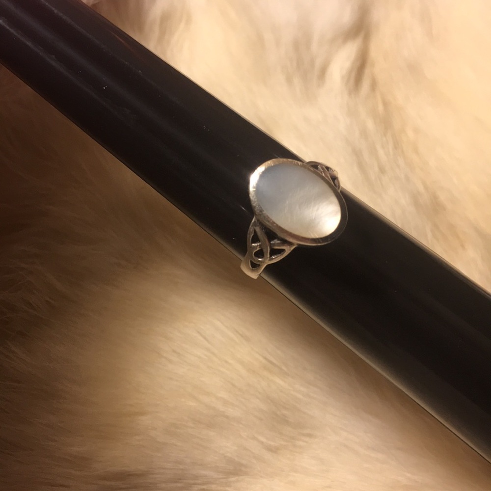 Sterling Silver & Moonstone Trinity Knot Ring